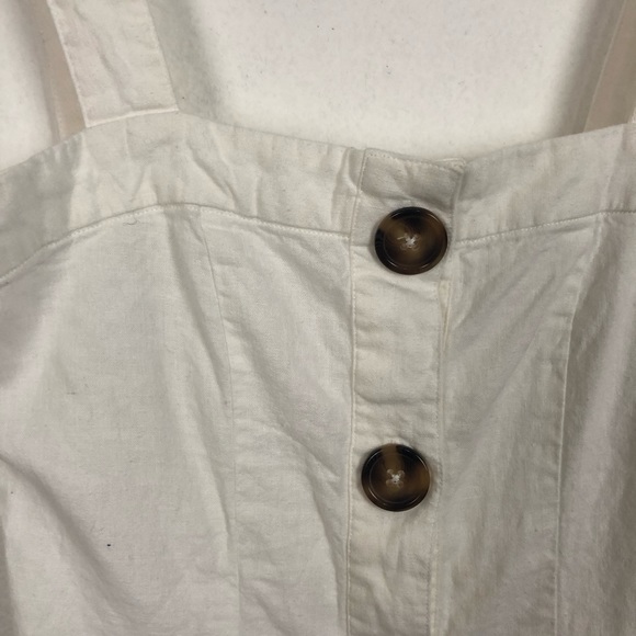 LPA button up white tank linen mini dress - Picture 5 of 8